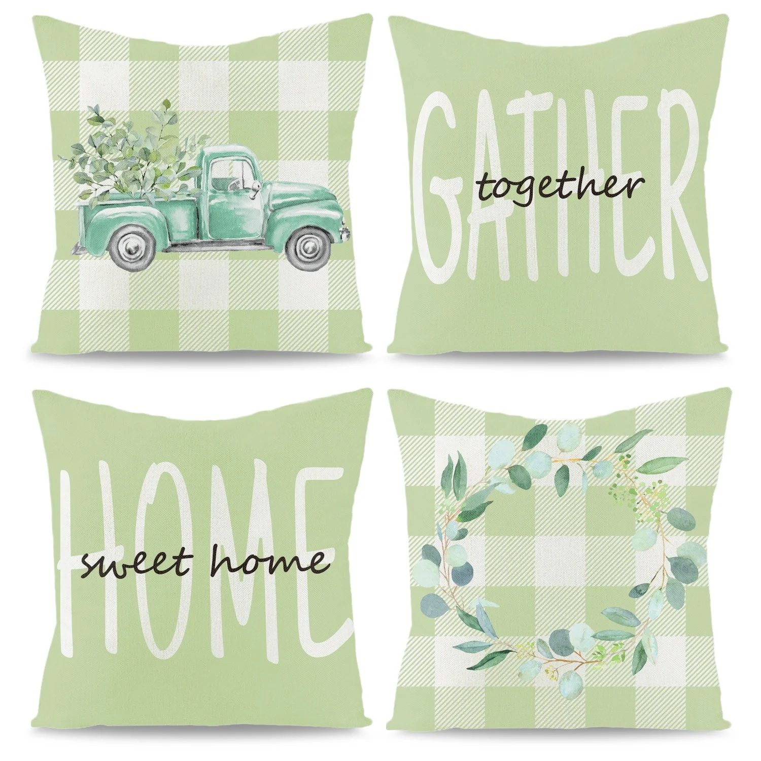 Linen Cushion Cover Throw Pillow Cases Bed Sofa Pillow Covers Square Pillowcases Home Decor Gifts for Mother's/Father's Day