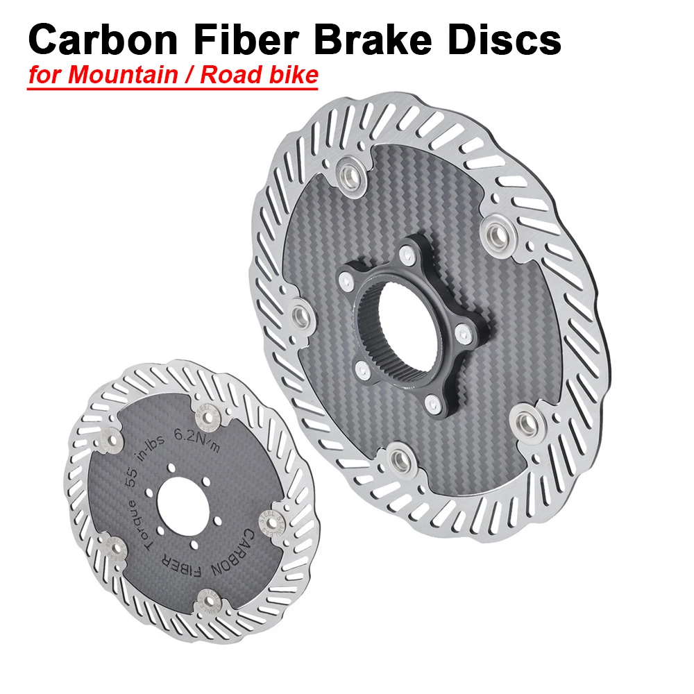 

Ultra-Light Carbon Fiber Brake Rotor 140/160mm - Center-Lock & 6-Bolt for MTB & Road Bike Mtb Accessories