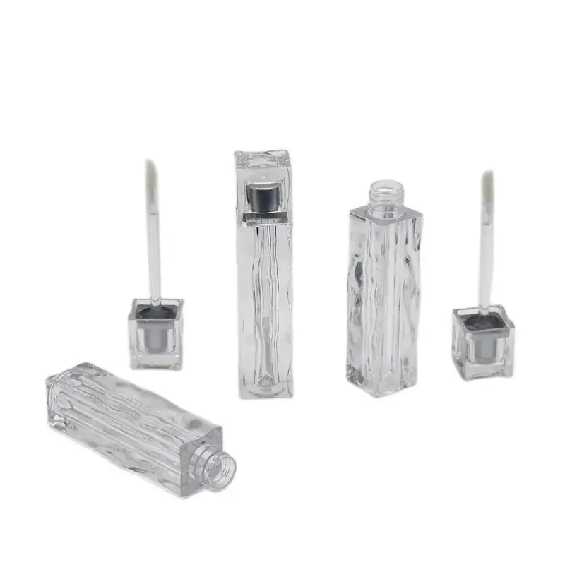 

10pcs25pcs50pcs3.5ml Empty Lip Glaze Bottle Square Transparent Liquid Lipstick Tubes Silver Lid Cosmetic Packaging Lipgloss Tube