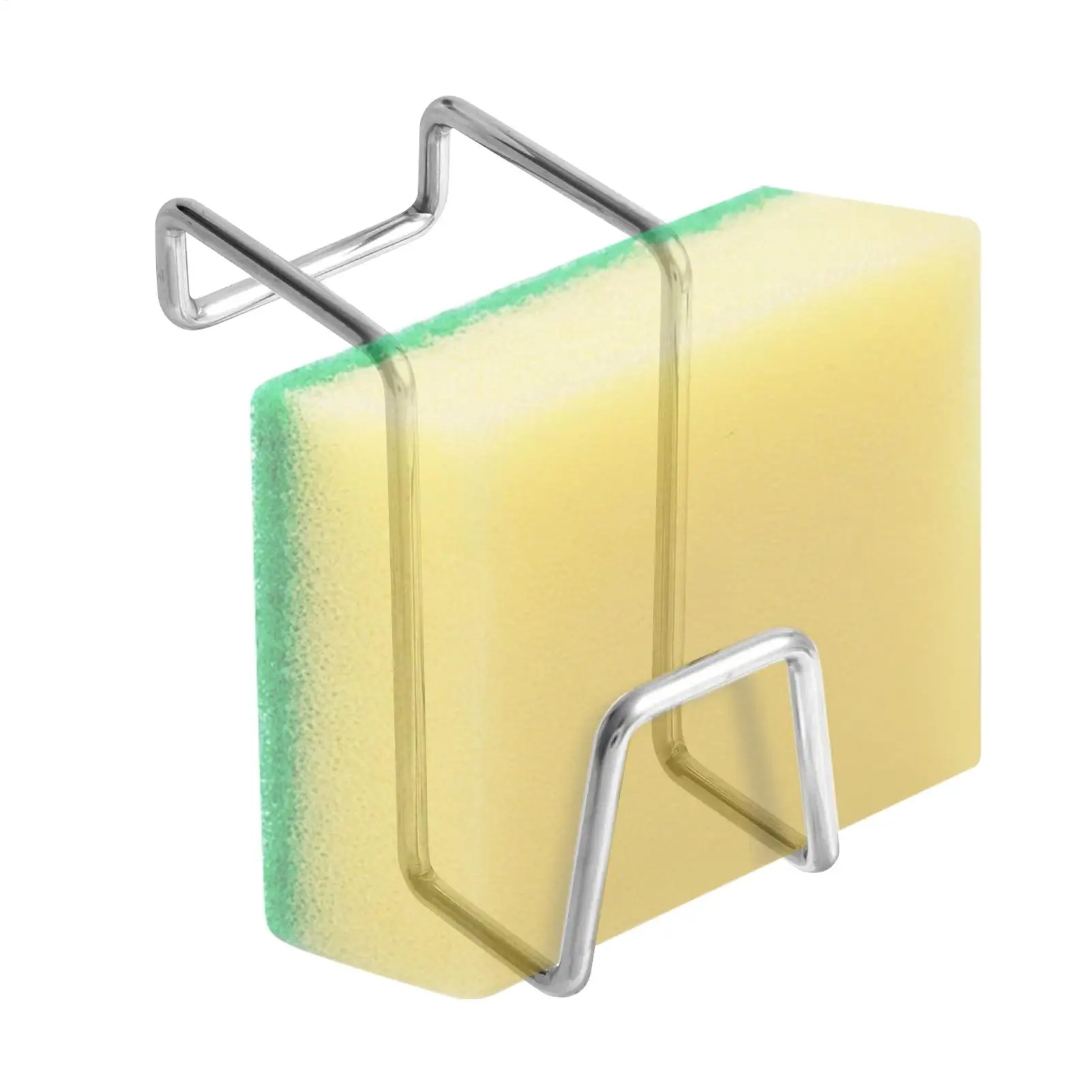 Sink Sponge Holder Double-Sink Dish Sponge Holder Rack Quick Draining Stainless Steel Organizer Heavy-Duty for RV Apartment