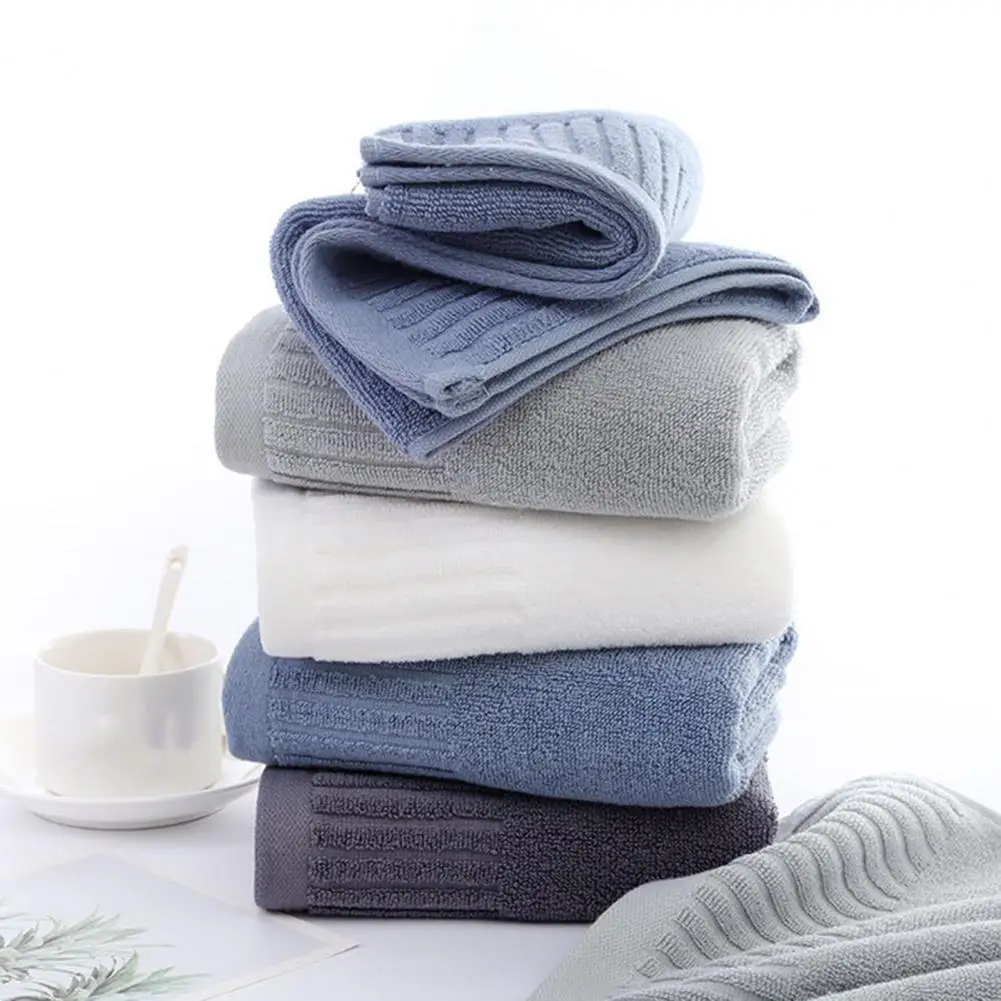 Durable Edge Lock Towels Cotton Face Towel with Exquisite Edge Design Soft Absorbent Lint-free Washable Towel 32-strand