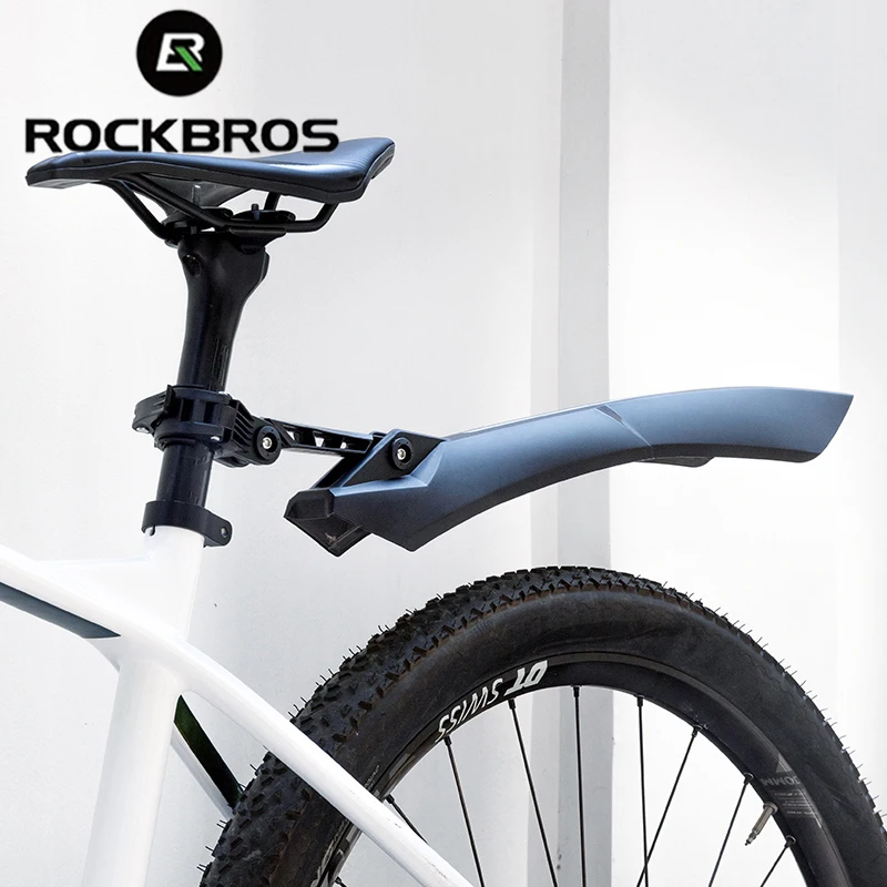 ROCKBROS Bicycle Mudguard Set MTB Cycling Fender 24inch Bike Adjustable Mountain Bike Widen Lengthen Quick Release Protector