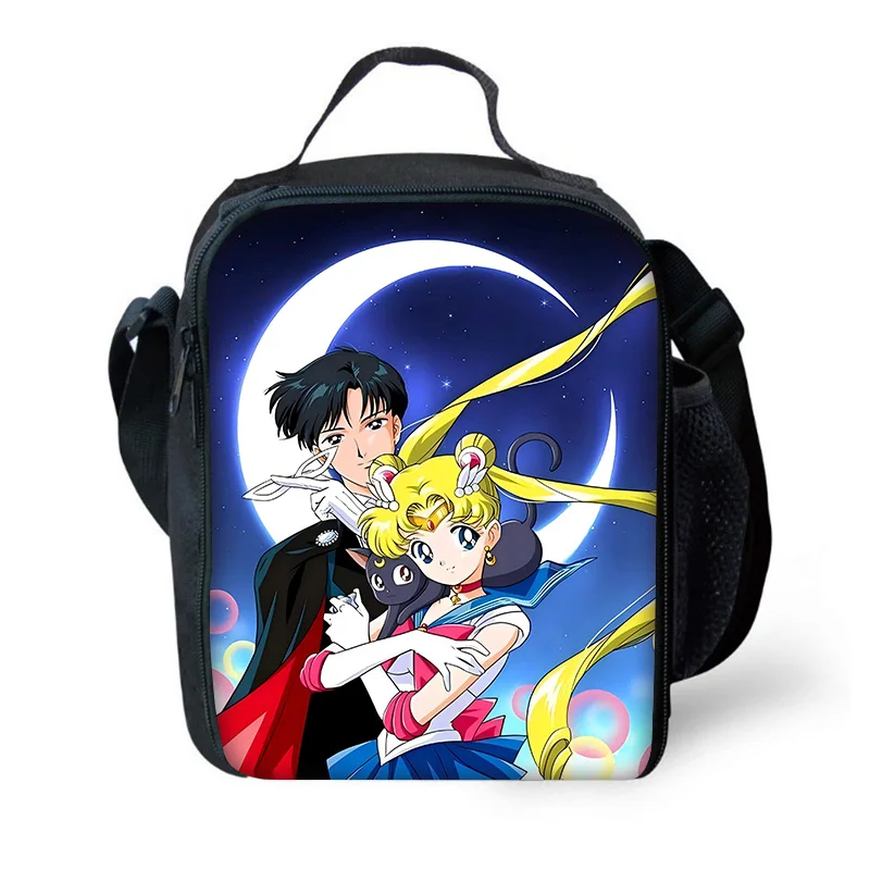 Lindo s-sailor m-moons bolsa aislante de gran capacidad para niños, niño, niña, estudiante, Picnic al aire libre, enfriador térmico reutilizable, fiambrera