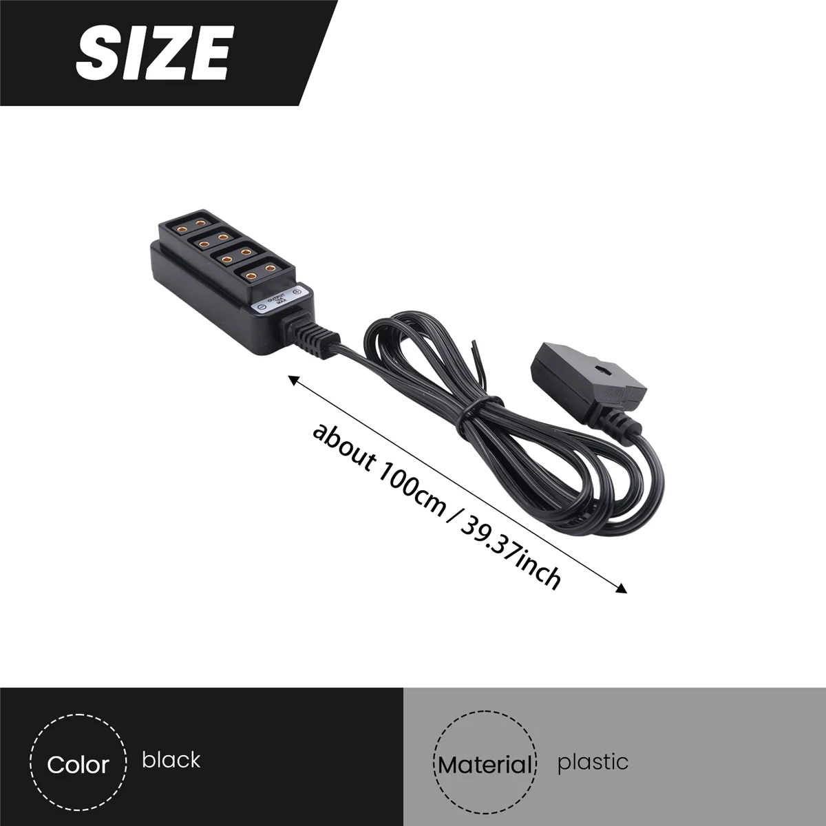 Distributore di alimentazione per fotocamera ABNP D-Tap maschio a 4 porte P-Tap femmina Splitter a quattro vie DTAP