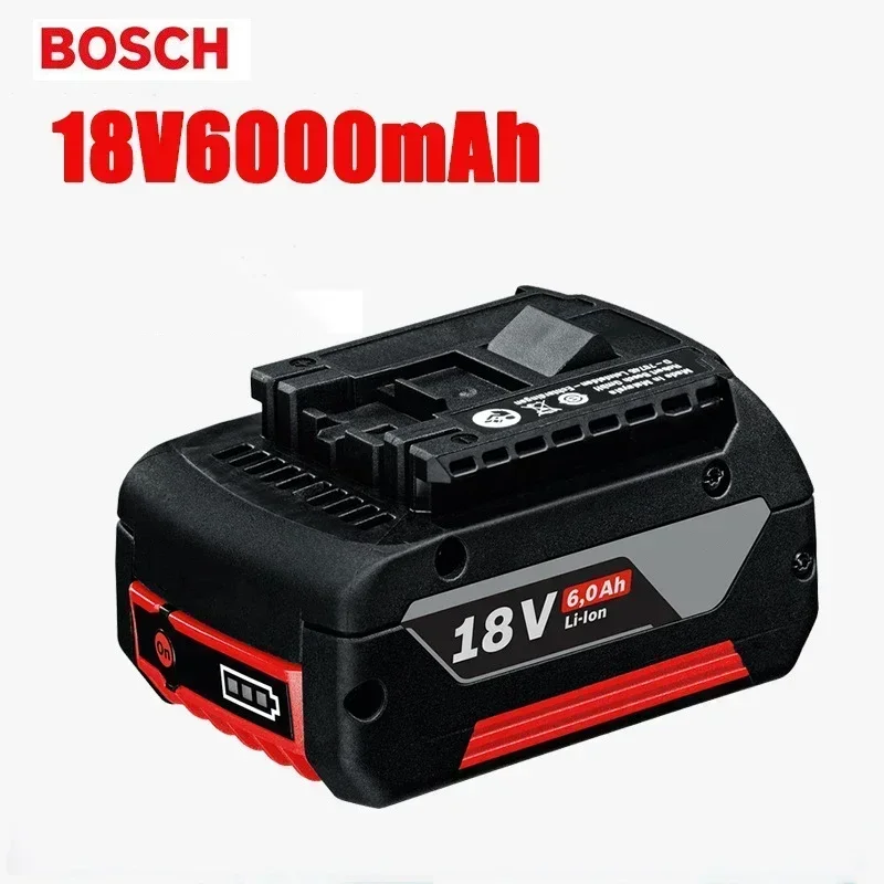 

100% Original 18V 6.0A Lithium Ion Rechargeable Battery for Bosch 10000mah Spare Power Tools Portable Replacement Indicator