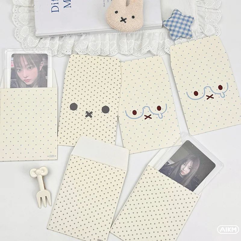 MINKYS Kawaii10pccs/Pack Ins Style Kraft Paper Mini Envelopes Photocard Sleeves Packaging Supplies Aesthetic Wrapping Bags