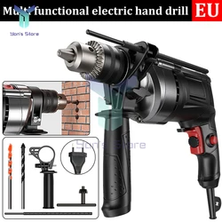 AC220-240V Electric Drill Impact Drill Multi Functional Household Wood Metal Stone Cutting Off Household Wall Hole Drilling Tool