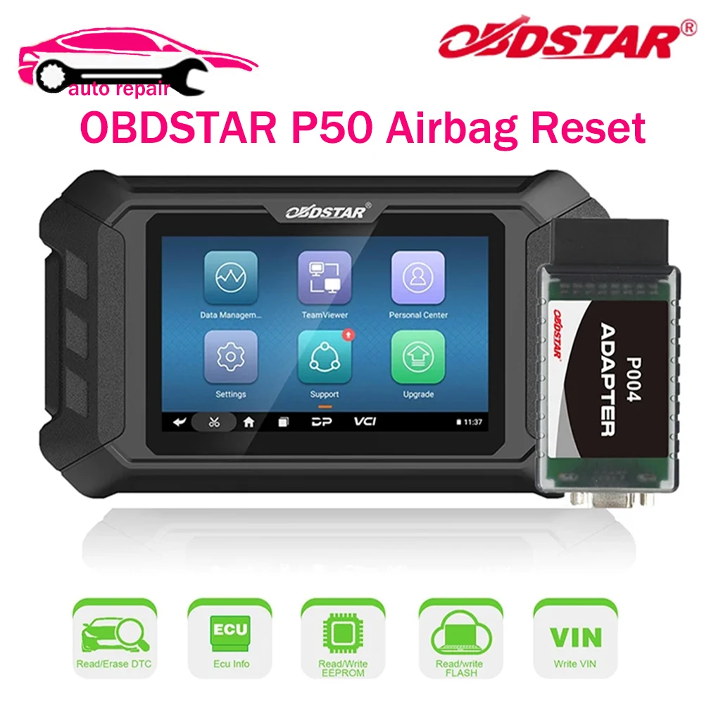 

OBDSTAR P50 Full 2024 P50 Airbag Reset Tool SRS Reset Scanner Covers 86 Brands and Over 3000+ECU Part No.with P004