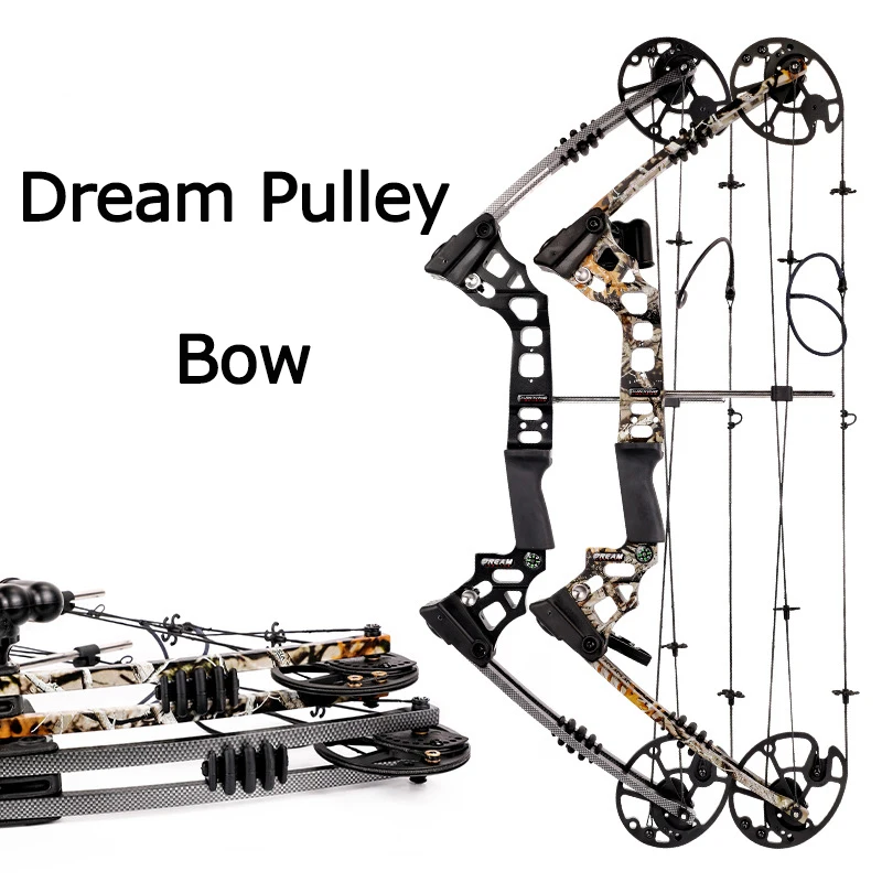 Compound Bow M120 Dream Compound Pulley Bow And Arrow Black and Camo Optional Outdoor Hunting Archery 20-70 Pounds