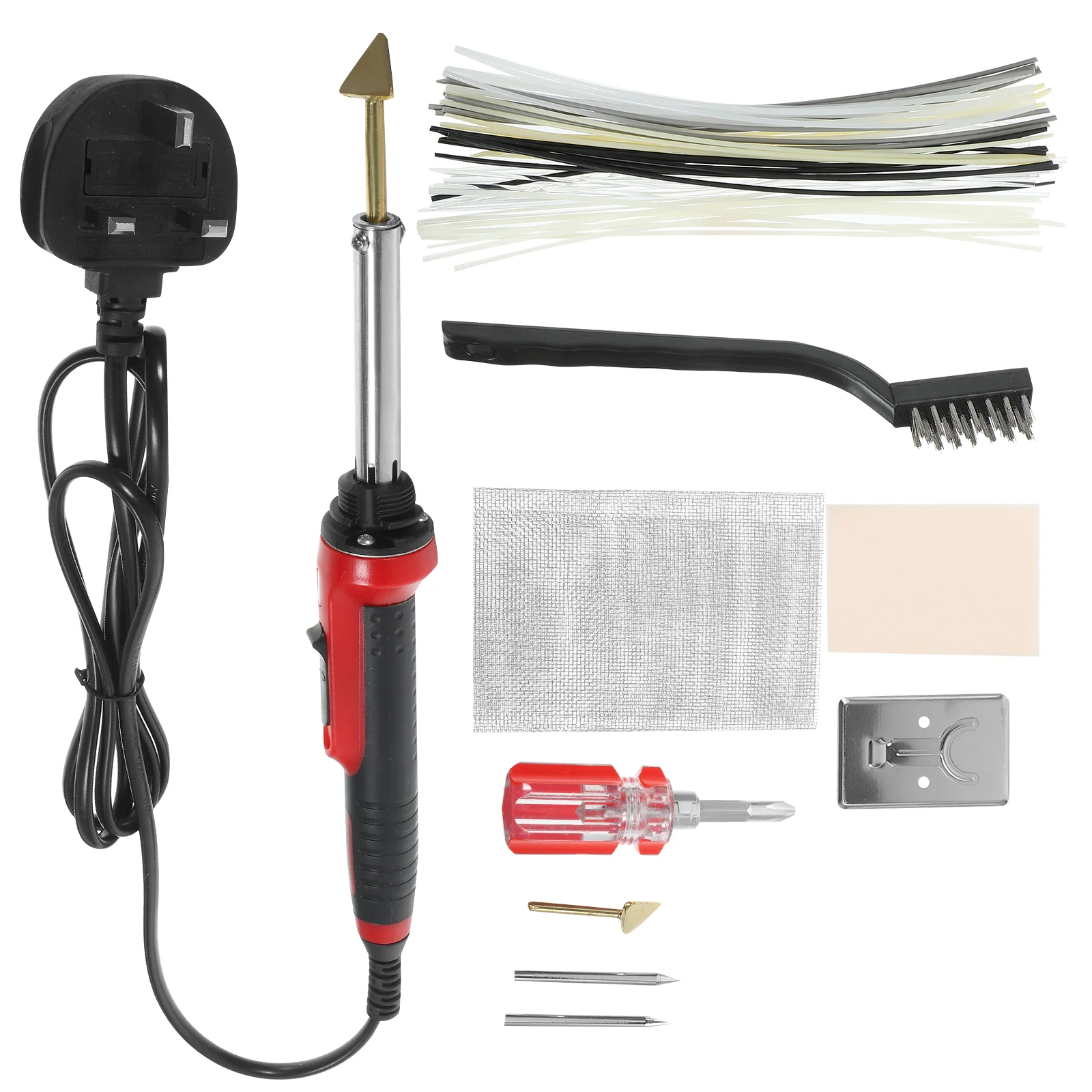 Kit de ferramentas de reparo de solda elétrica, peças de plástico para para-choque de carro, conjunto de ferramentas de ferro com fio