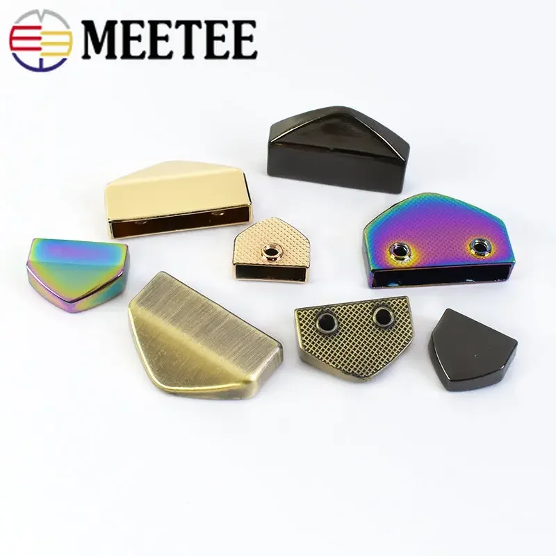 Meetee 5/10Pcs 12/16/18/25mm Metal Tail Clip Stopper Buckles Zipper End Hook Bags Screws Decoration Buckle DIY Carfts Accessory