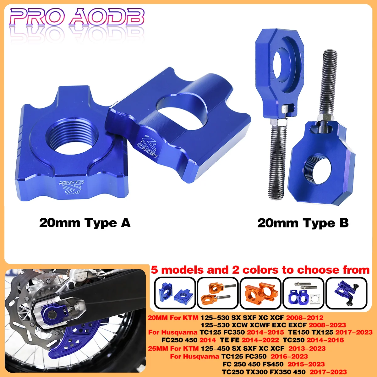 20/25 مللي متر دراجة نارية CNC الخلفية سلسلة الضابط ل Husqvarna TC FC TE FE TX FX 125 150 250 300 350 450 2013-2023 أجزاء الدراجة الترابية