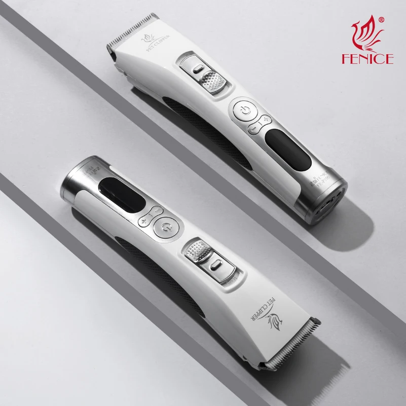 Fenice P100 Professional LCD Screen Dog Cat Clippers 4000mA Electrical Grooming Trimmer and Blade Rechargeable Haircut Machine gallery 3
