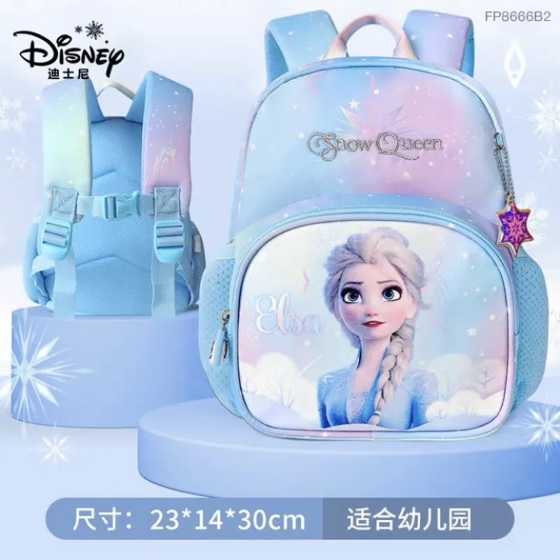 30CM Original Disney New Kindergarten School Bag Cartoon Elsa Backpack Fashion Boy Girl Baby Kids Backpack Frozen 2 Travel bag