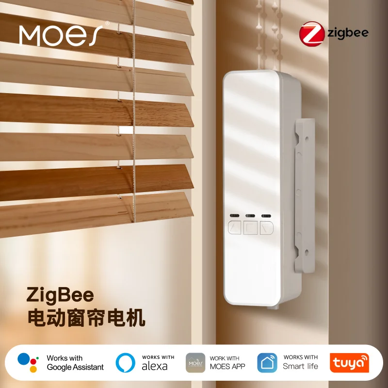 

Zigbee Tuya Smart Home App Remote Control Lithium Battery Solar Charging Smart Curtain Motor