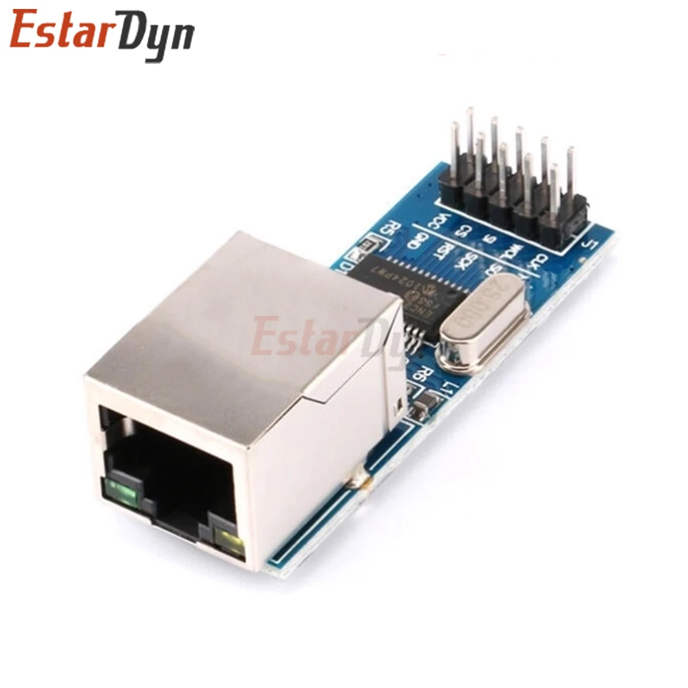 وحدة شبكة إيثرنت ENC28J60 مع واجهة SPI، 10Base-T PHY، 3.3 فولت لمشاريع إنترنت الأشياء Arduino PIC STM32 DIY