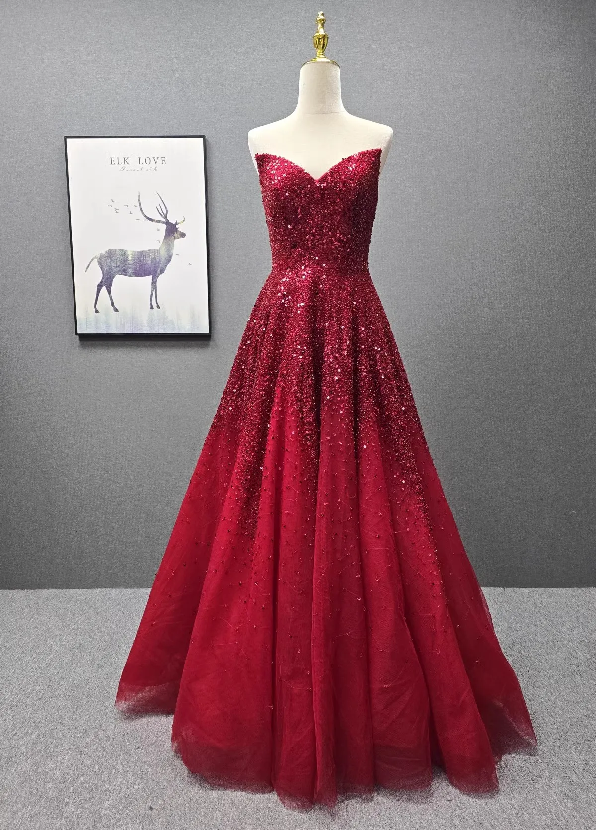 Customized Real Picture Wine Red Luxury Prom Dresses With Cape Heavy Beaded A Line Long Women Evening Formal Dress Party Gown