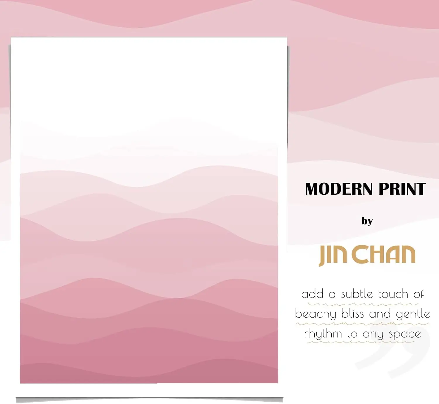 Pink Ocean Wave Shower Curtain Waterproof Fabric Shower Curtains for Bathroom Gradual Color Design Nautical Coastal Beach Bath