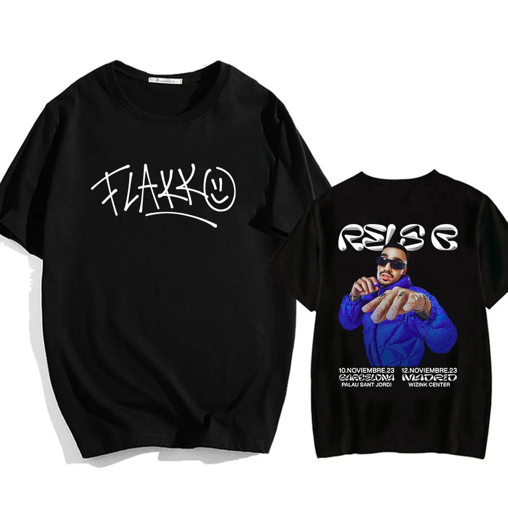 2024 Tour Rels B Flakk T-shirt Coton D'été Décontracté Hommes/Femmes T-shirt Hip Hop Streetwear Camisetas Manches Courtes Vêtements Unisexe