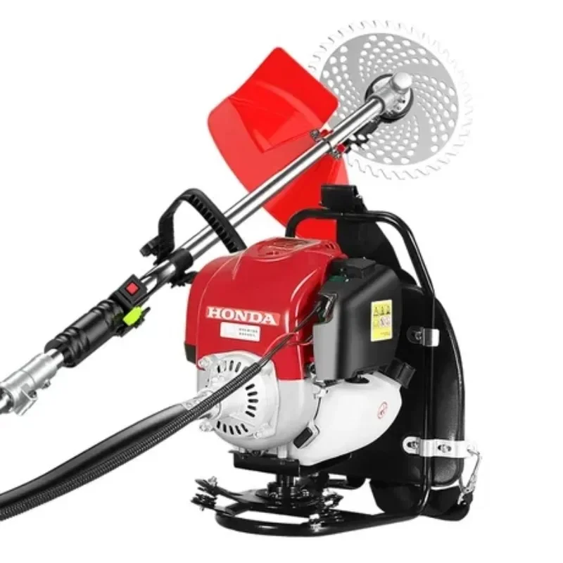 GX35 배낭형 예초기 4행정 잔디 트리머 2개의 막대 포함 잔디 깎는 기계 다기능 브러시 커터 고출력