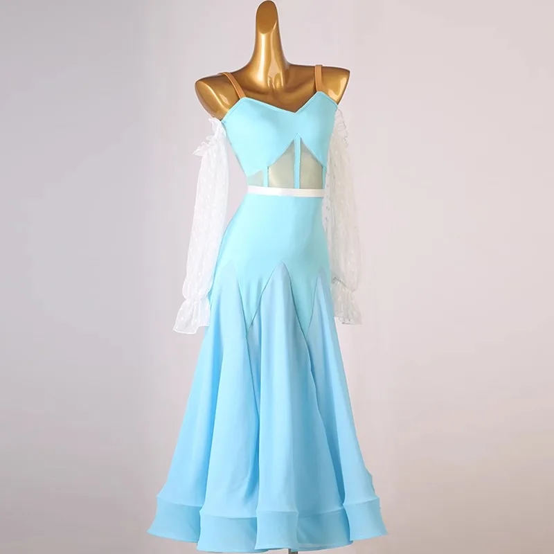 Robes de danse de valse pour femmes, vêtements de compétition, performance moderne haut de gamme, olympiques pour femmes, standard, élégant, nouveau, 2024