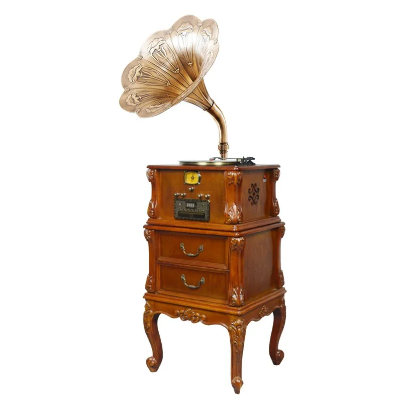 

Vintage phonograph, old vinyl record player, multi-function record player ornament