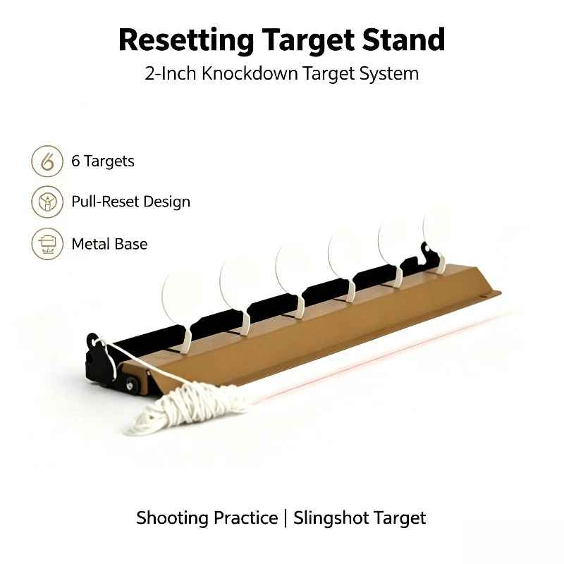 2 Inch Pull Reset Target Holder Slingshot Mud Ball Practice Target Rack for Outdoor Toy Target Game Training