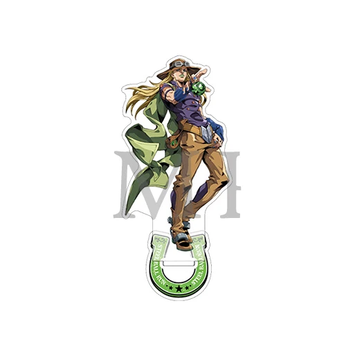 Anime JoJo's Bizarre Adventure Acrylic Stand Gyro Zeppeli Figure Desktop Decoration Collectible Character Model Gift Keychain