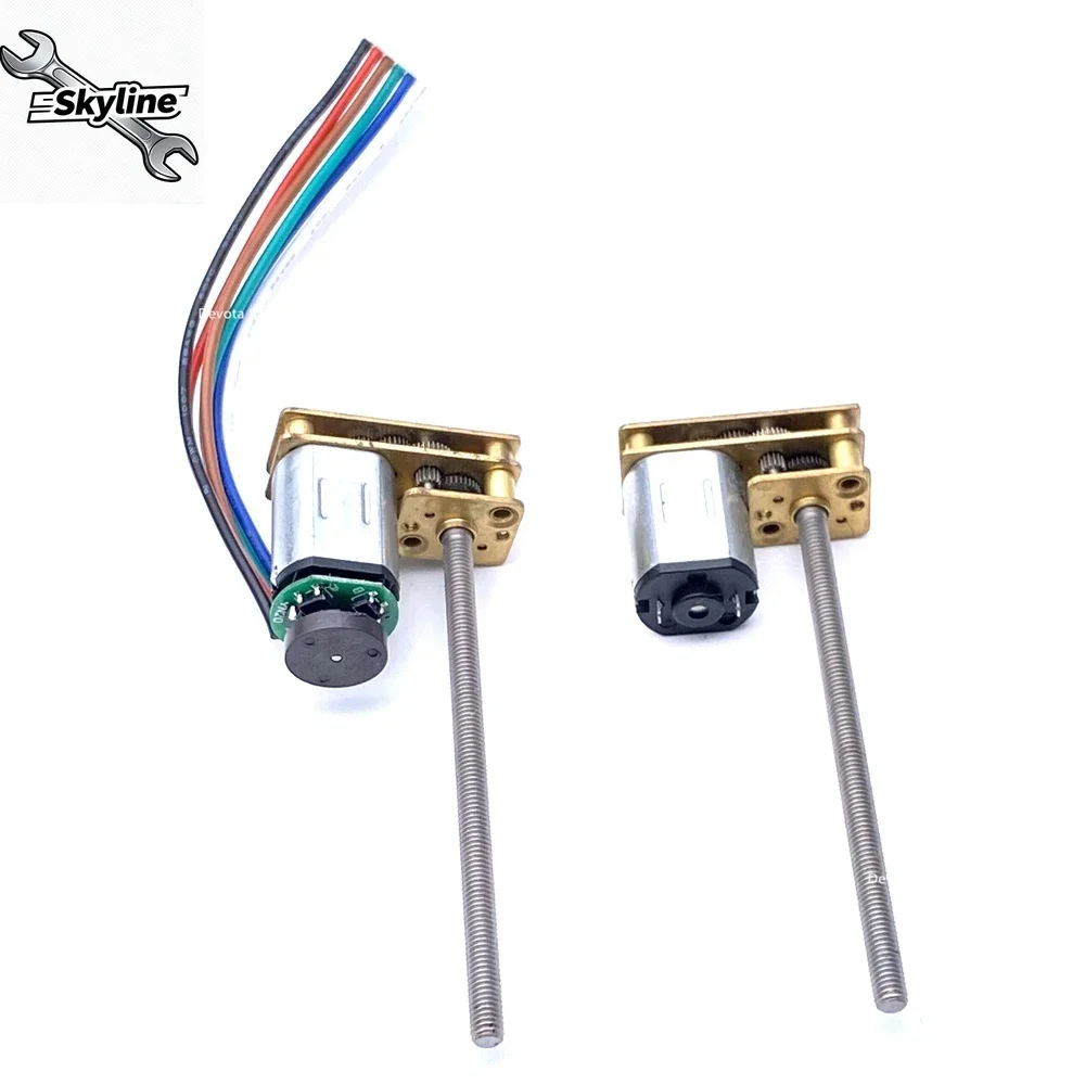 Encoder Motor N20 3V6V12V M3 M4 55MM Screw Thread Long Shaft Magnetic Encoder 15-1000RPM DIY Car Model Motor