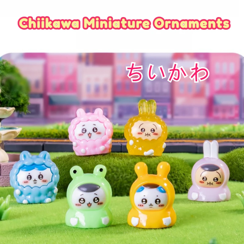 

Popular Anime Chiikawa Miniature Ornaments Cute Desktop Figurines Handmade DIY Resin Accessories Decorations Holiday Gifts