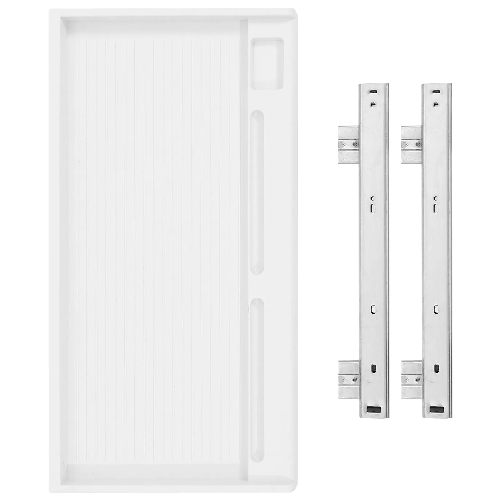 

1 комплект выдвижного ящика для клавиатуры под столом, экономящего место, для хранения клавиатуры и мыши на рабочем столе