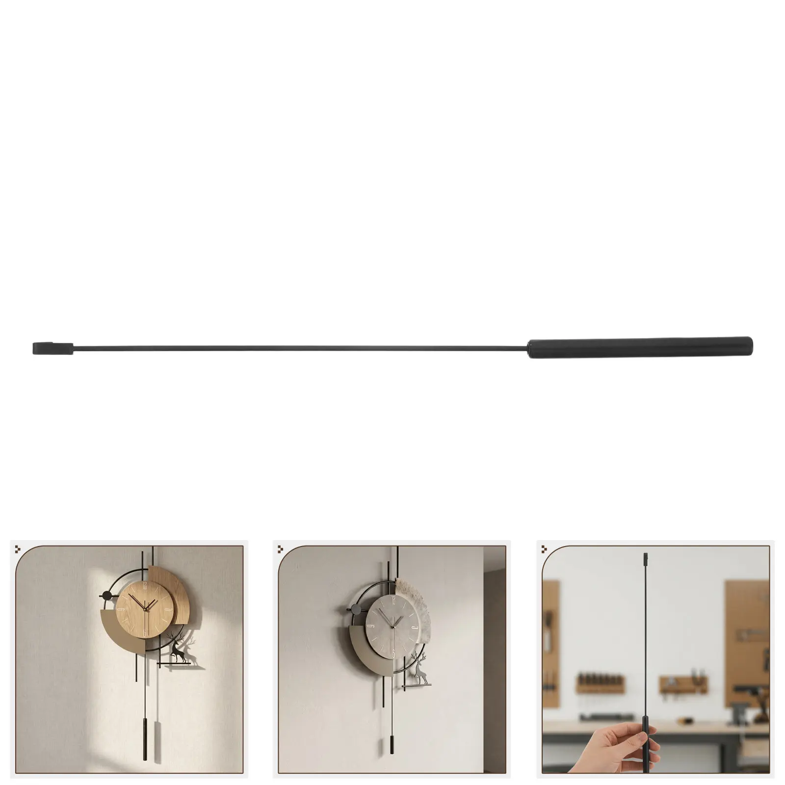 Quartz Pendulum Clock Replacement 14.5 Inch Metal Cylinder Pendulum DIY Repair Accessories for Vintage Wall Clock Restoration