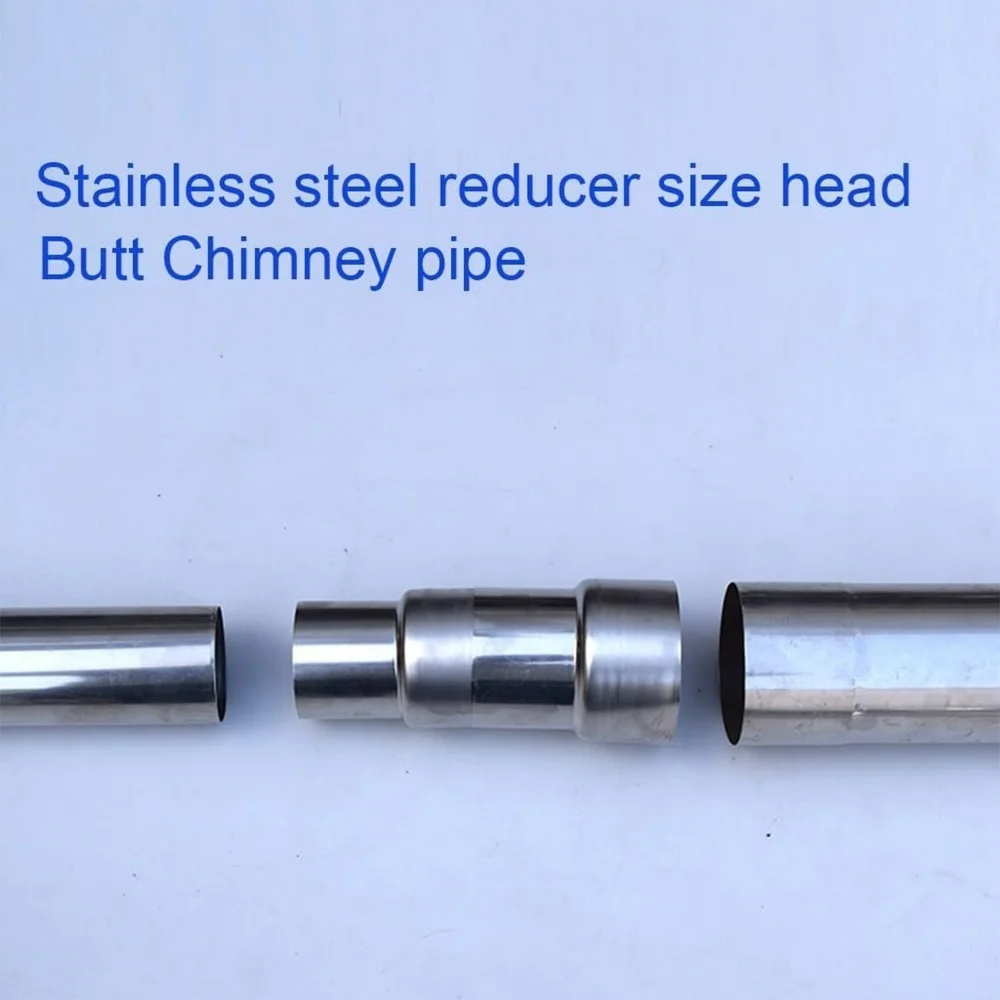 Stainless Steel Chimney Adapter 120mm to 100mm Leak-resistant Flue Pipe Reducer for Wood Burning Stove