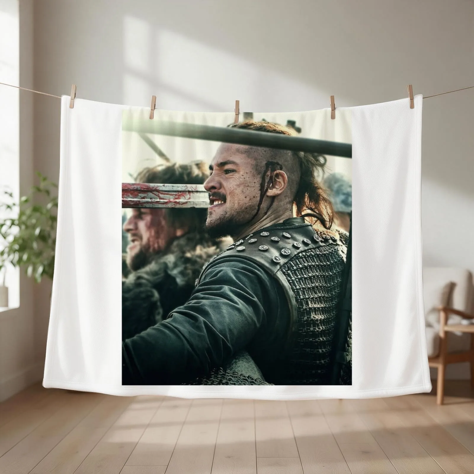 Uhtred of The Last Kingdom Throw Blanket couch cozy soft plush fuzzy picnic outdoor blanket