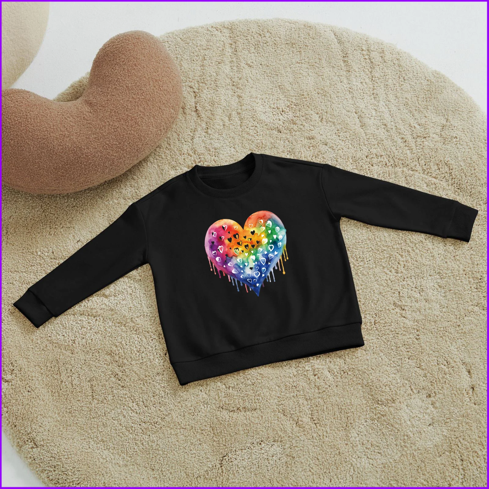 Love Shines In Rainbow Heart Fantasy Sja1414 Kids Boys Girls Hoodies Sweatshirt 2024 To Ddler Tees Designer Luxury Pink Chile