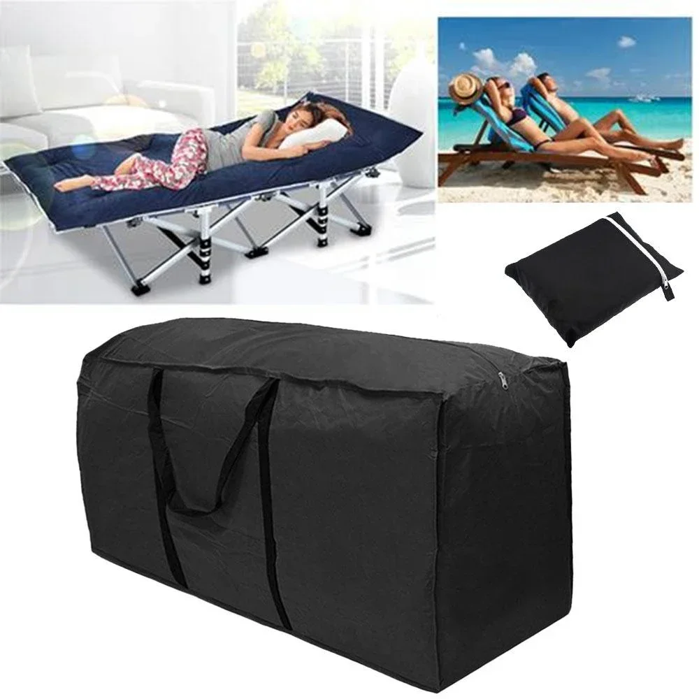 

210D Oxford Cloth Garden Furniture Cushion Storage Bag Waterproof Heavy Duty Rip Resistant Furniture Protective Cover Organizer