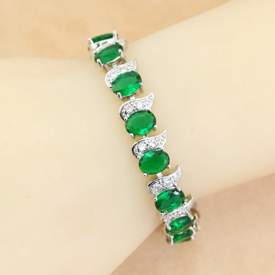 luxury More Color Zirconia 925 Silver Bracelet for Women Wedding Jewelry Birthday Gift