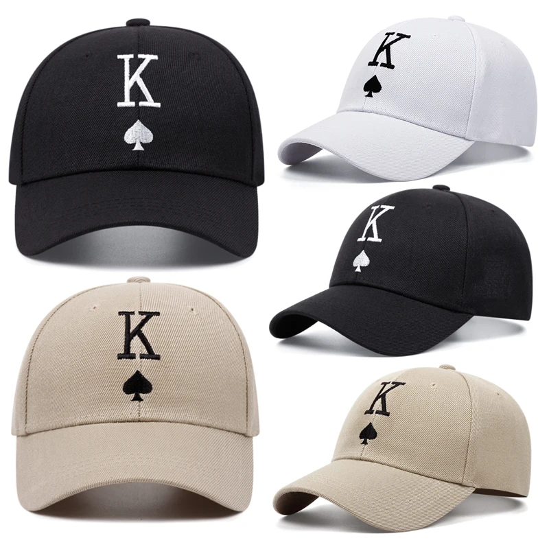 Fashionable Niche Style Letter K Embroidered Black Peach Heart Men's Hat Versatile High-End Cotton Hip-Hop Baseball Cap