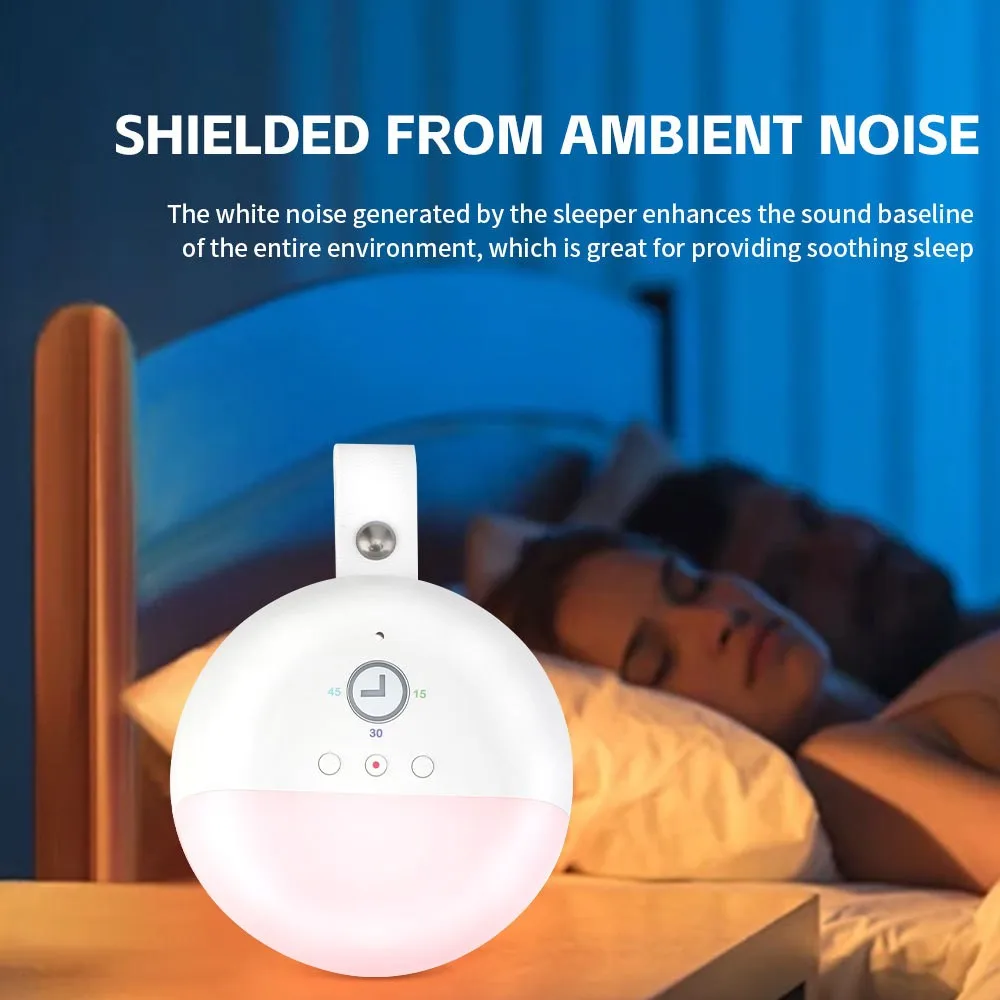 Baby White Noise Sleep Machine with Night Light 3 Timers Portable Sleep Aid Machine Noise Canceling for Home Travel Hotel