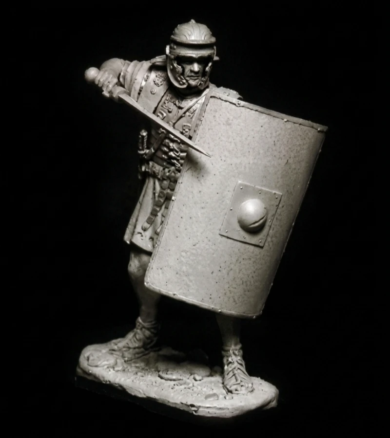 1/24 Scale 75mm Die-Cast Resin Figure Model Kit Ancient Roman Legionnaire Miniature Toys Unassembled Unpainted DIY Diorama