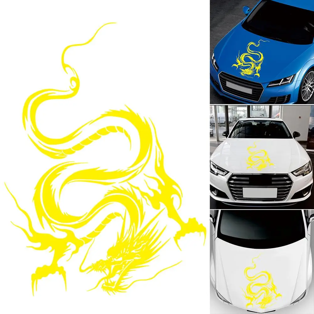 50x36cm Universal Car Body Sticker Hood Dragon Pattern Waterproof Graphic Decal Fit for Toyota VW Nissan Most Cars carro CSV