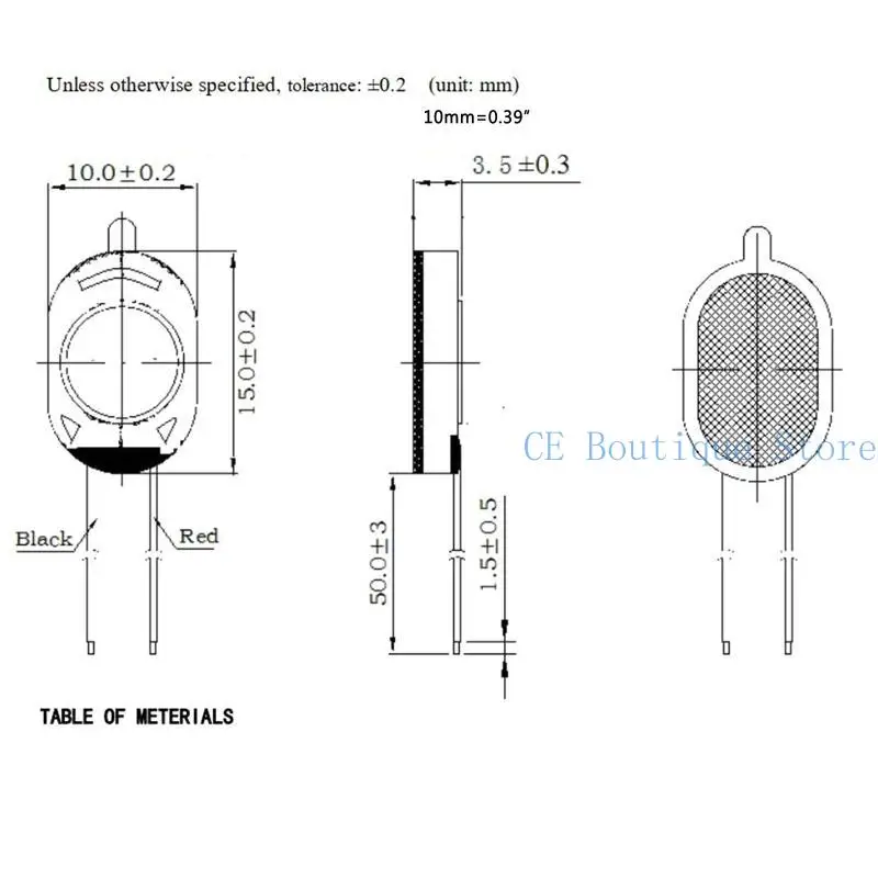 652F Пакет 2PCS Портативный динамик Mini 1015 8ohm 1w Doungepeaker с кабелем