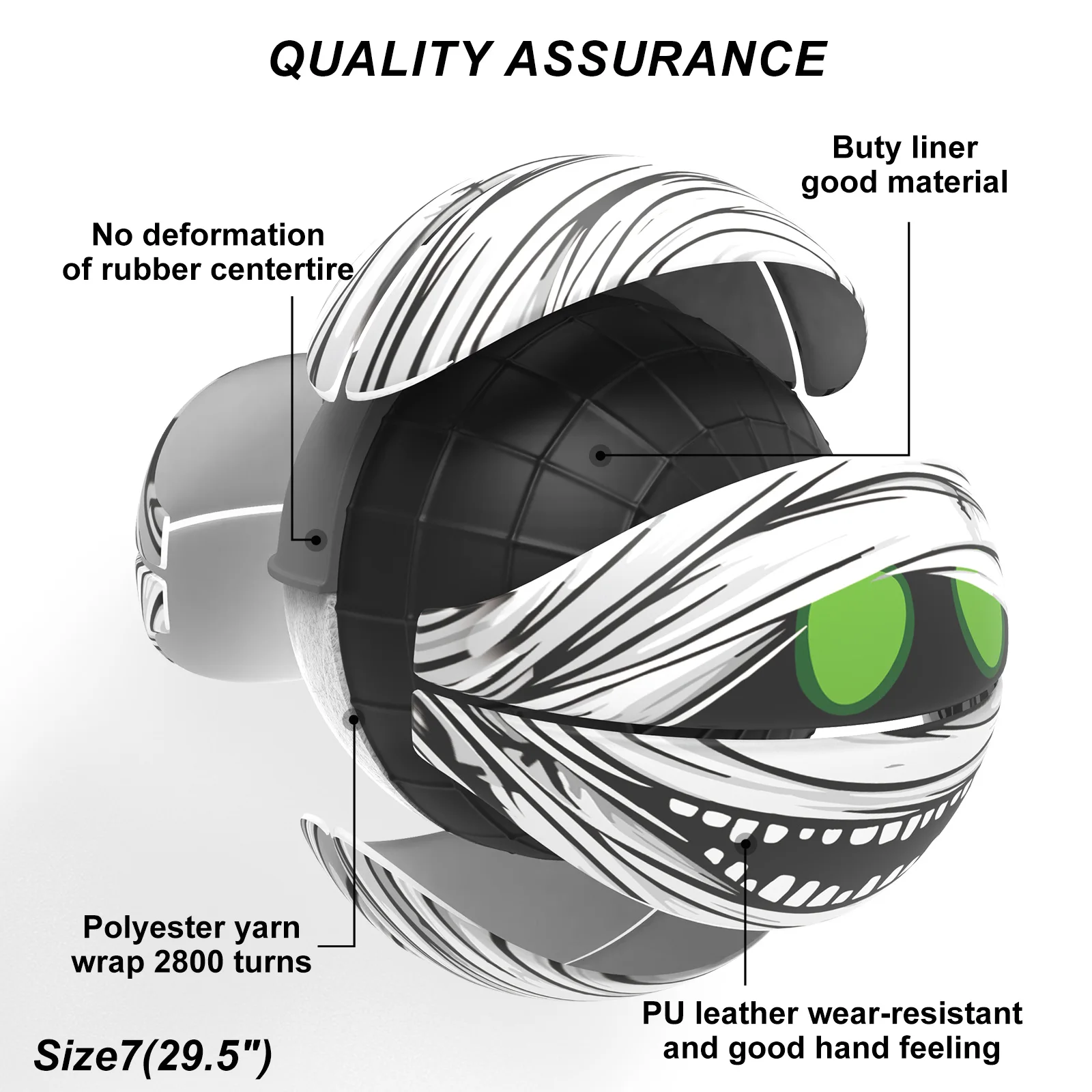 Kuangmi Street Basketball Men's Official Size 7 29.5 นิ้ว สําหรับเกมบาสเก็ตบอลกลางแจ้งและในร่ม KMbb626AA