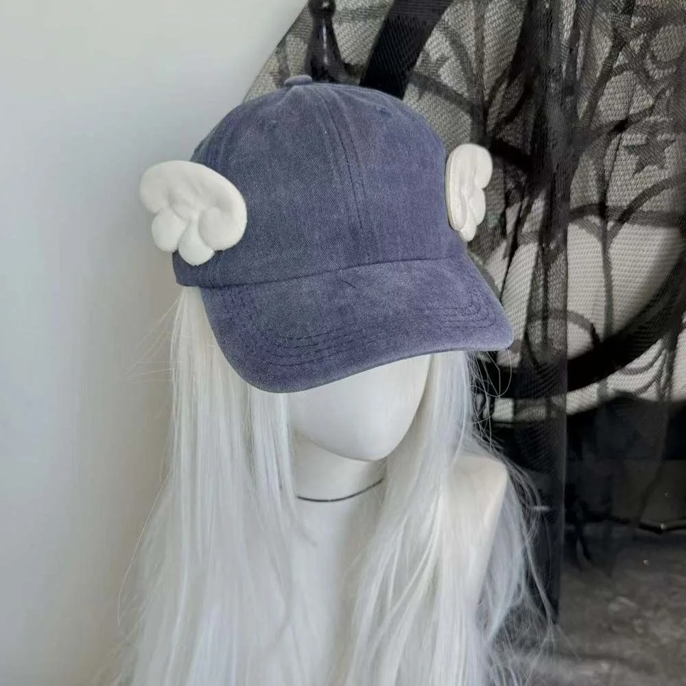 Czapka z daszkiem Y2K Girl Harajuku Gothic Lolita Damska Czapka z Anielskimi Skrzydłami Urocza Czapka z Daszkiem Anime Cosplay Kostiumy Akcesoria Prezenty