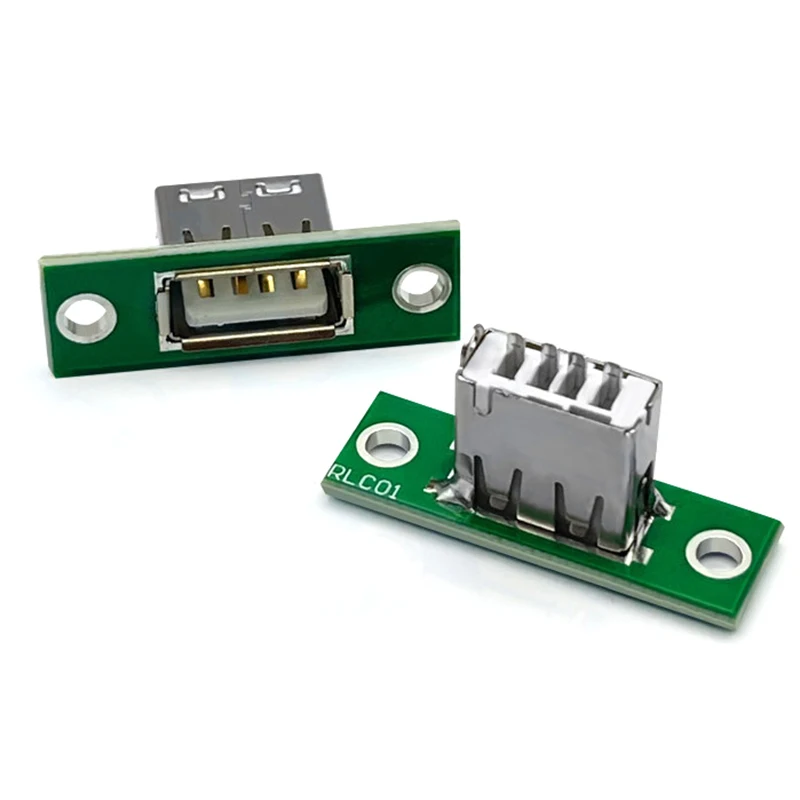 5Pcs USB With Fixed Board Connector DIY Panel Mounting Repair Charging Interface