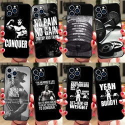 Workout Motivation Fitness Gym Quotes Case on For iPhone 11 12 13 Pro Max Mini X XR XS Max 6S 7 8 Plus SE 2020 Back Cover