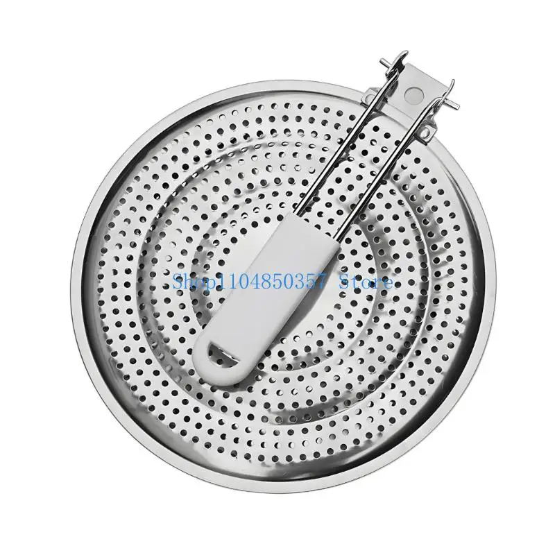 652F Camping Pot Stand Adjustable Rustproof Outdoor Pot Holder Stainless Steel Texture for Various Cookware Secure Support
