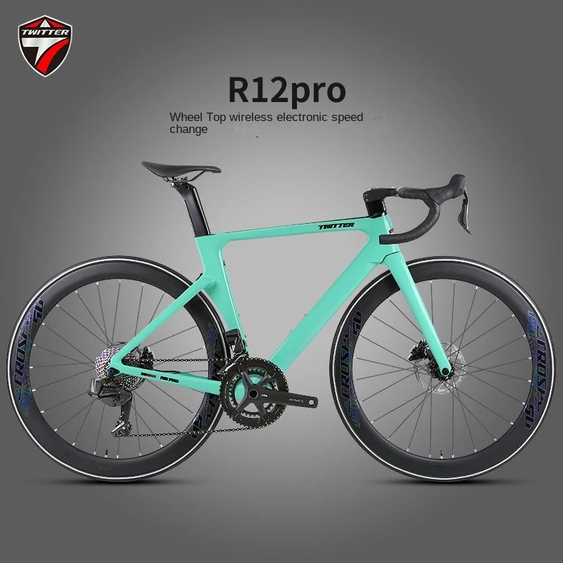 TWITTER 2024 bike R12pro Road Bike 26 Variable Speed Wireless Electronic Variable Speed Breaking Racing Oil Disc Brake велосипед