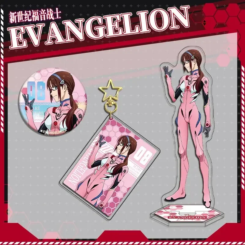 NEON GENESIS EVANGELION EVA, 아야나미 레이 이카리 신지 학생 만화 샌드위치 스탠드, 더블 플래시 배지 키체인 펜던트 세트