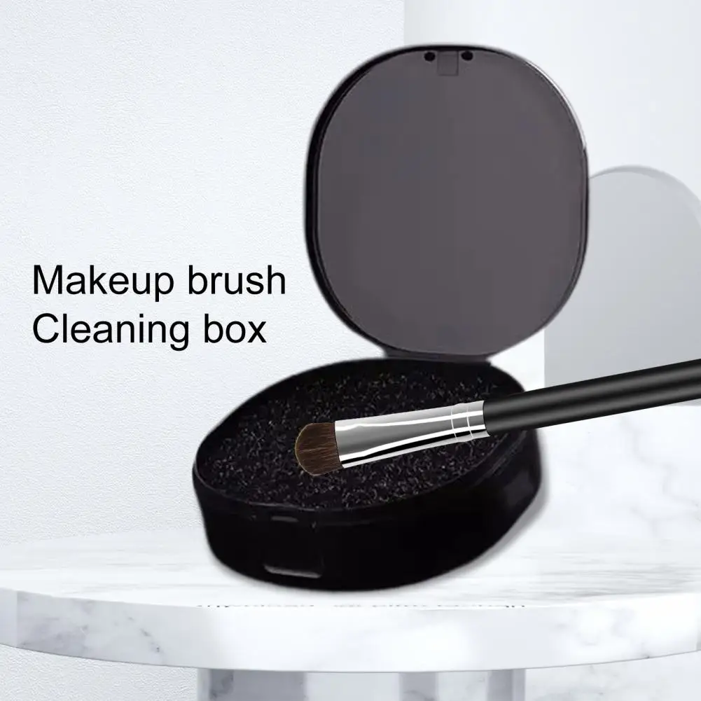 Makeup Brush Cleaning Box Effectively Brush Cleaning Tool Deep Clean Makeup Brush Color Removal Cleaner Sponge Women Supply